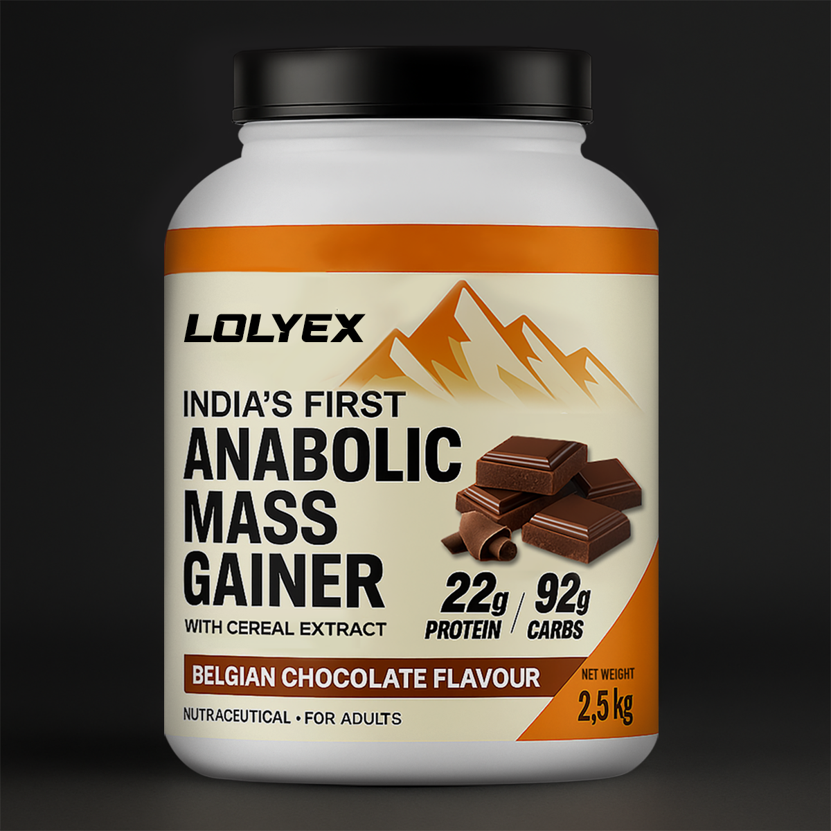 Anabolic Mass Gainer with Ultrasorb Tech (No Maltodextrin) | 2.5kg