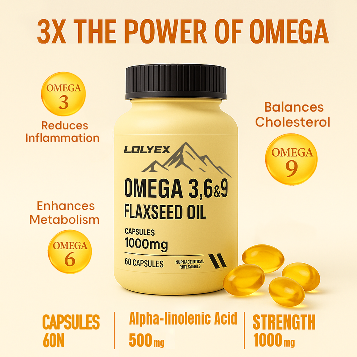 3X Strength Veg omega 3 6 9