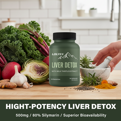 Liver Detox Supplement with Milk Thistle Extract 500mg