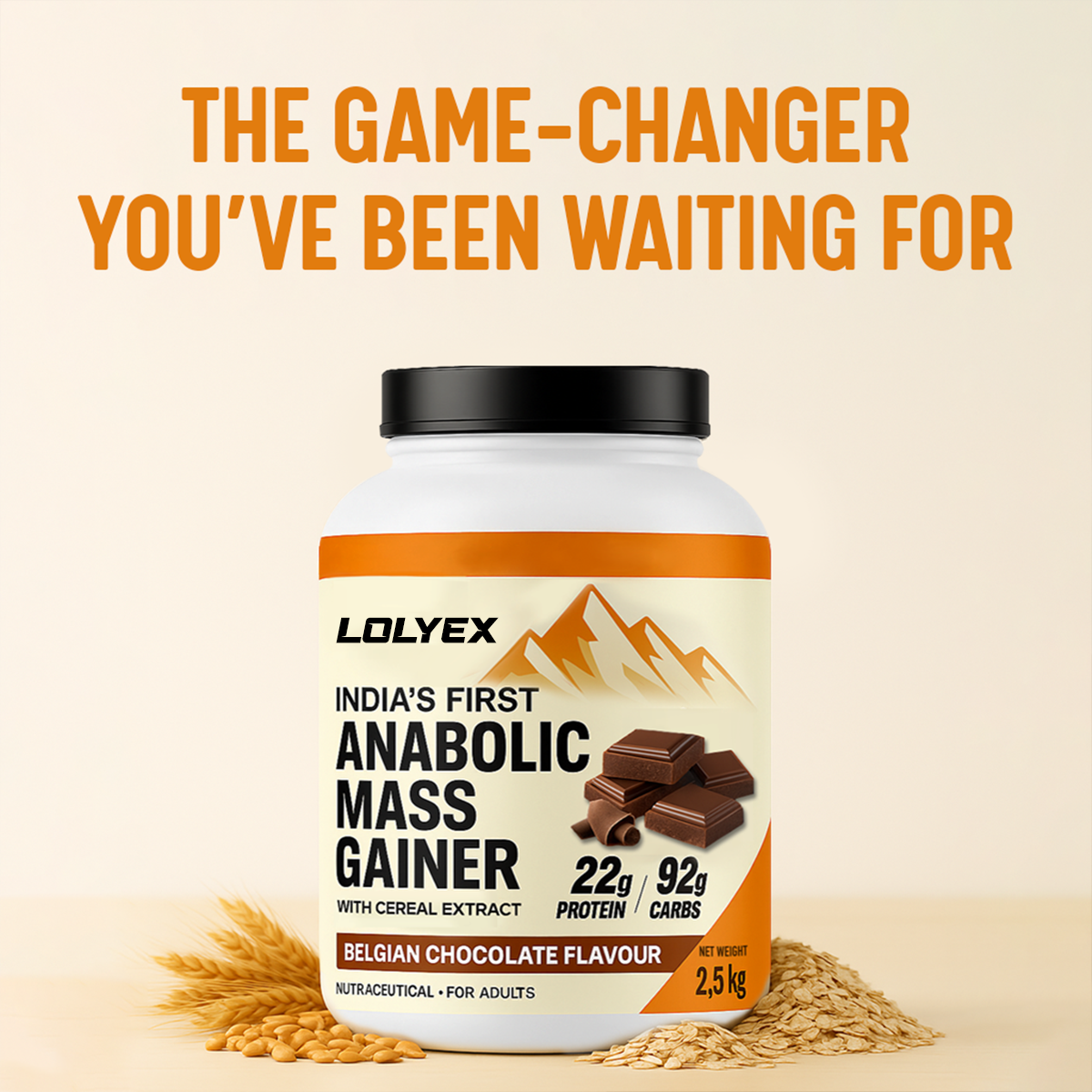 Anabolic Mass Gainer with Ultrasorb Tech (No Maltodextrin) | 2.5kg