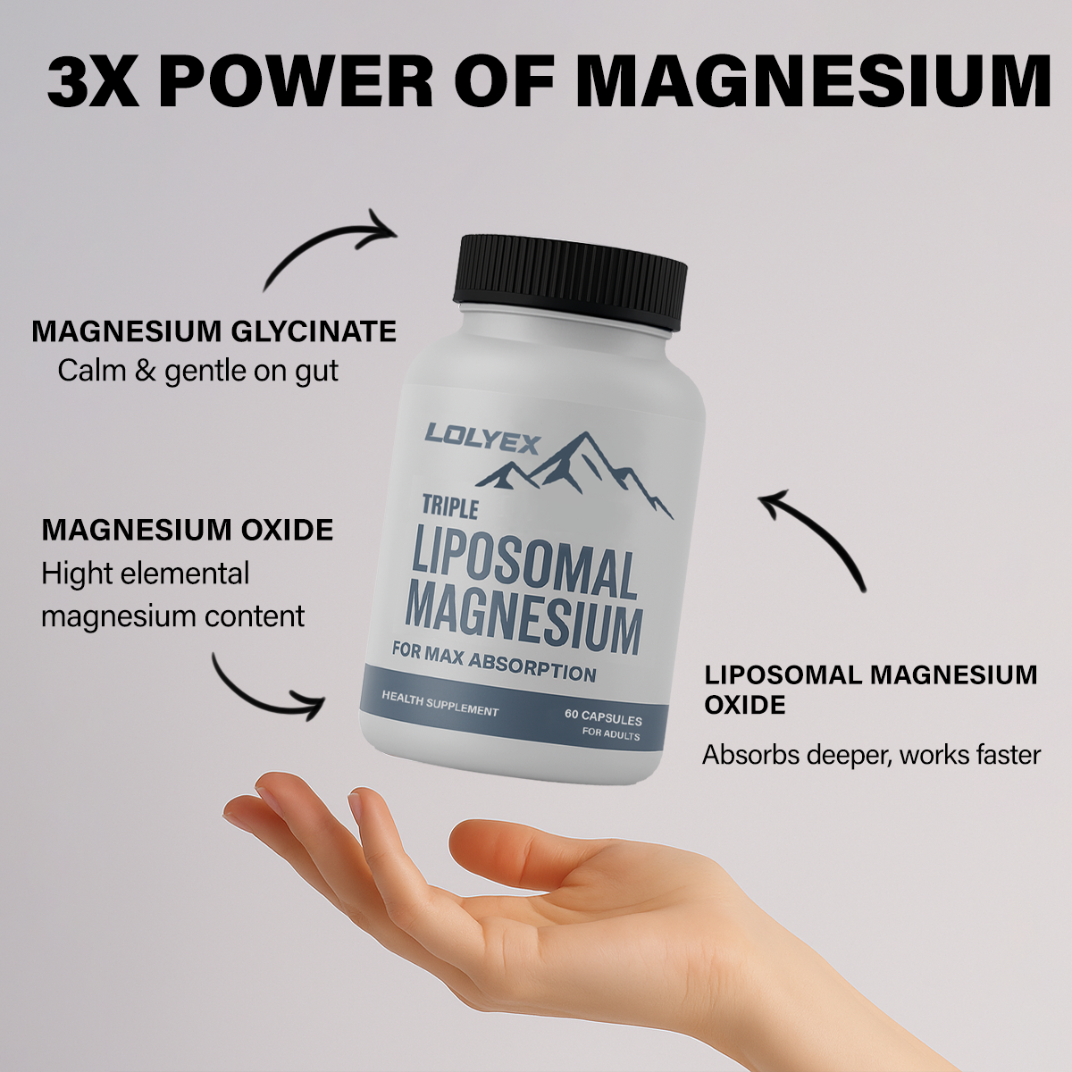 Liposomal Triple Magnesium+ 60N